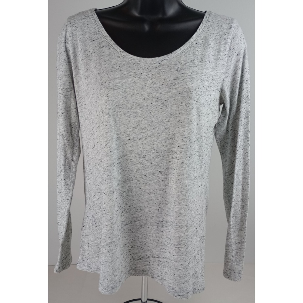 Ann Taylor Loft Women's Size M Speckled Gray Long Sleeved T-Shirt